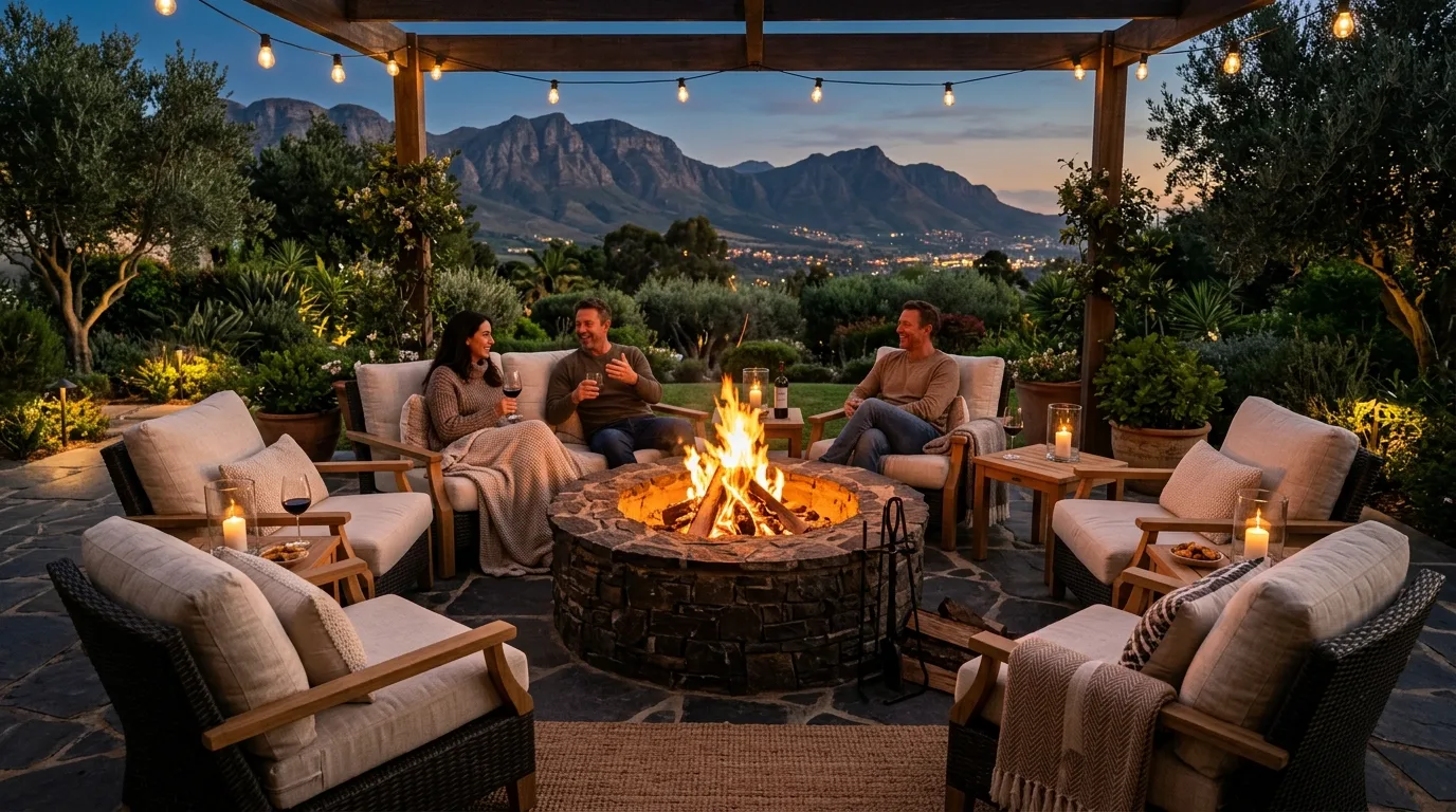 Cozy Fire Pit Living Corner